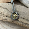 Vegvisir Anhänger Gold-Silberfarben